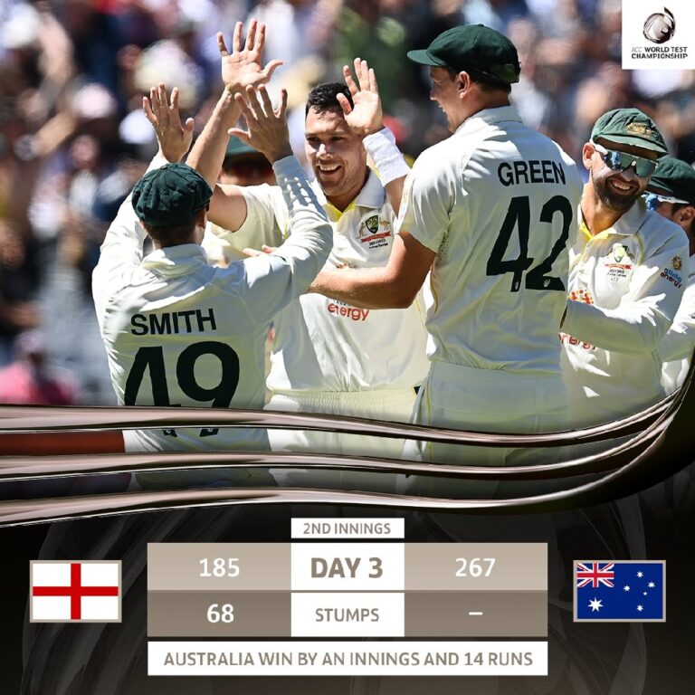 AUS vs ENG 3rd Test: Aussies clean up England 3-0