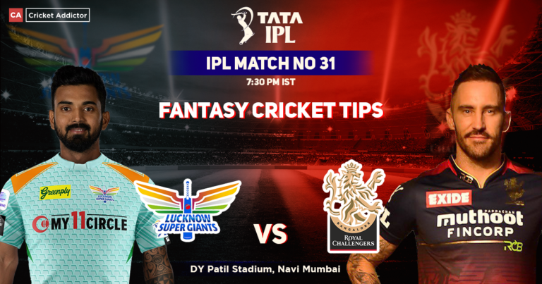 LSG vs RCB Dream11 Prediction, Fable Cricket Guidelines, Dream11 Staff, Enjoying XI, Pitch File, Harm Replace- Tata IPL 2022