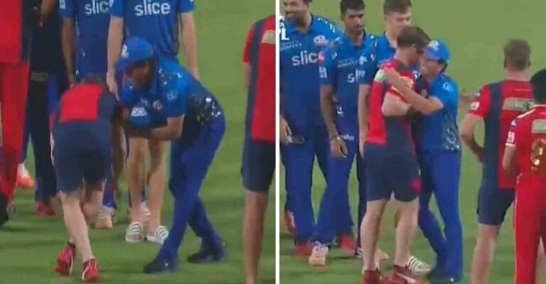 IPL 2022 [WATCH]: PBKS fielding trainer Jonty Rhodes touches ft of MI’s mentor Sachin Tendulkar