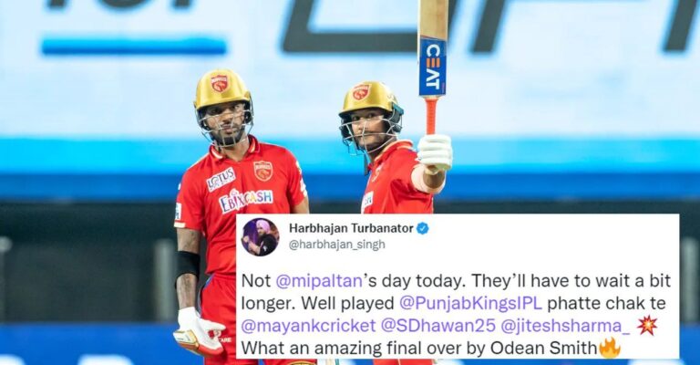 Twitter reactions: Shikhar Dhawan, Mayank Agarwal megastar as PBKS hand MI their 5th loss in IPL 2022