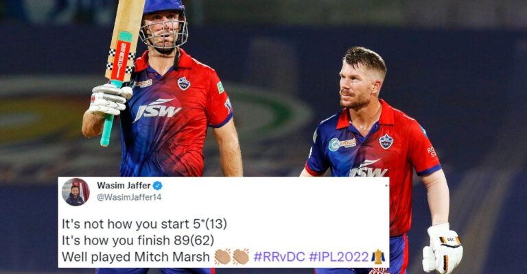 Twitter reactions: Mitchell Marsh, David Warner steer DC to a at ease win over RR at IPL 2022