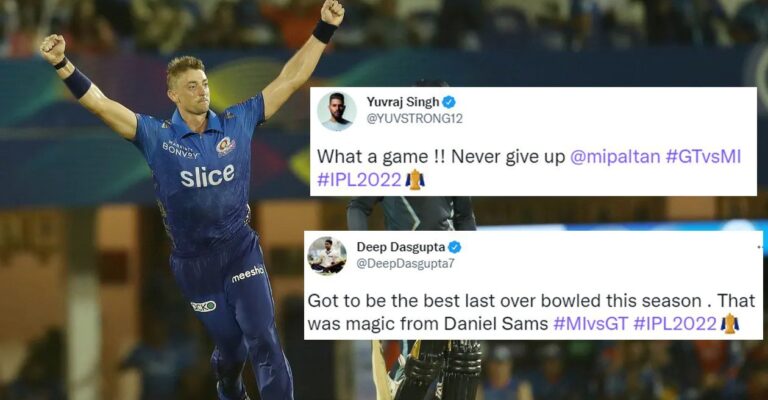 Twitter reactions: Daniel Sams holds nerve as MI stuns GT in a nail-biting mystery at IPL 2022