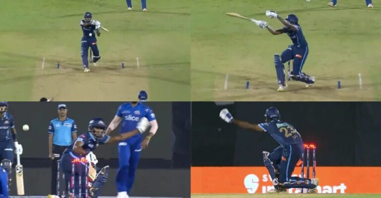 IPL 2022 [WATCH]: Sai Sudharsan will get out hit-wicket in a unusual manner in opposition to Mumbai Indians