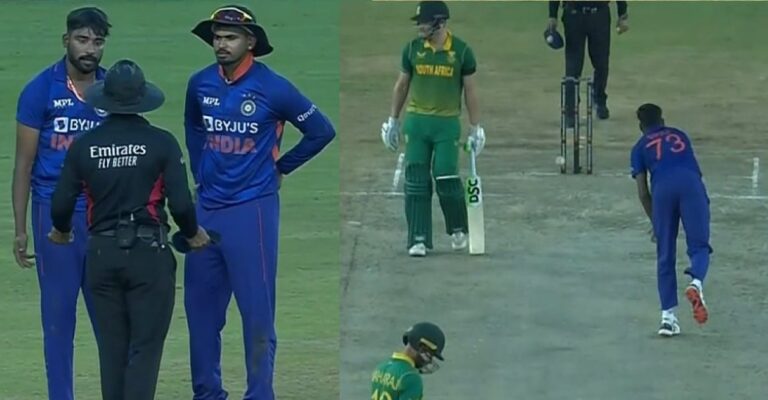 WATCH: Mohammed Siraj argues with umpire after conceding 4-byes whilst looking to run out David Miller