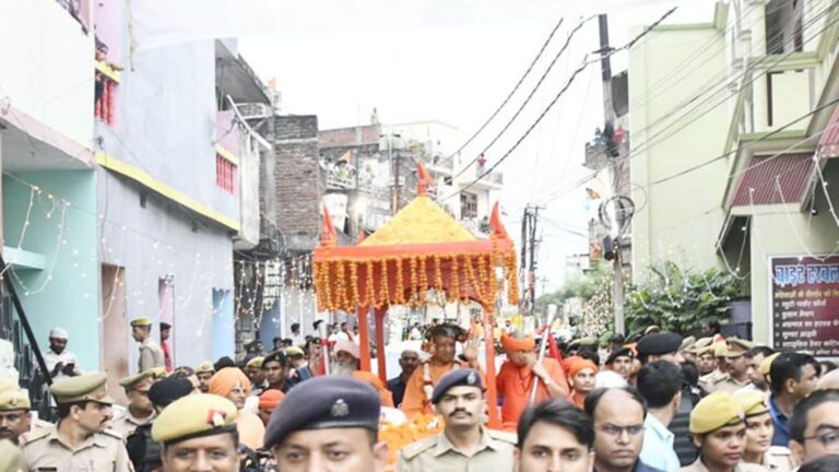 Yogi Adityanath Leads Vijayadashami Procession in Gorakhpur With Grand Turnout