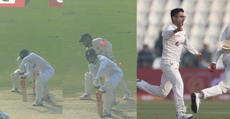 PAK v ENG – WATCH: Debutant Abrar Ahmed cleans up Zak Crawley with a good looks to bag his maiden Take a look at wicket