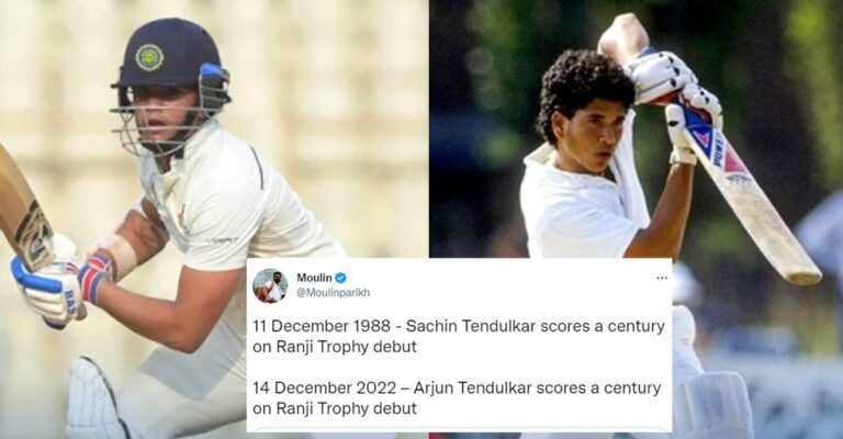 Arjun Tendulkar replicates father Sachin’s feat, smashes century on Ranji Trophy debut