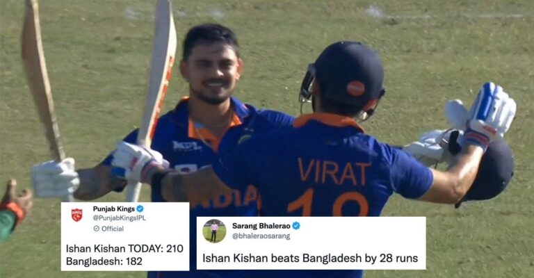 Twitter reactions: Ishan Kishan’s 210 blow Bangladesh away in third ODI