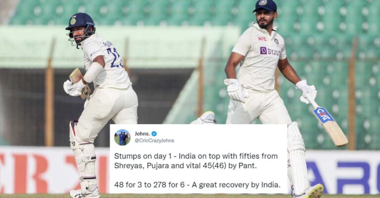 Twitter reactions: Shreyas Iyer, Cheteshwar Pujara lead India fightback on Day 1 of 1st Check as opposed to Bangladesh