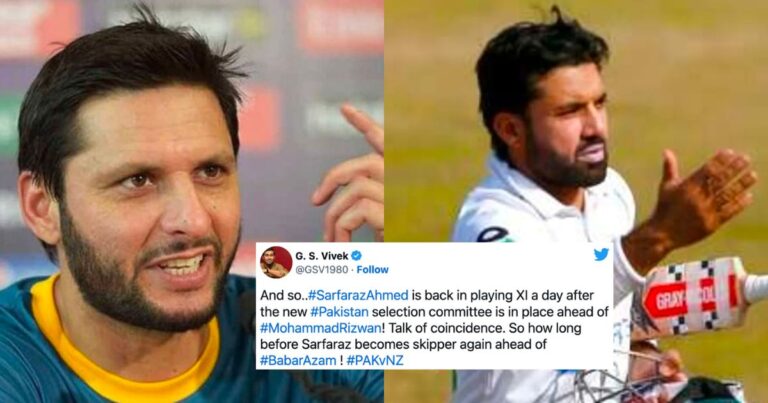 “Shahid Afridi Dropped Mohammad Rizwan?”- Twitter Reacts As Pakistan Drops Their Vice Captain From Taking part in XI