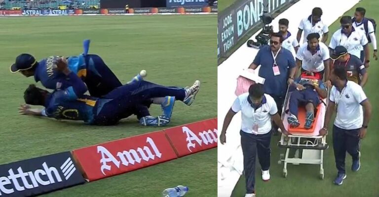 WATCH: Jeffrey Vandersay & Ashen Bandara stretchered off the sphere after an unpleasant collision – IND v SL, third ODI